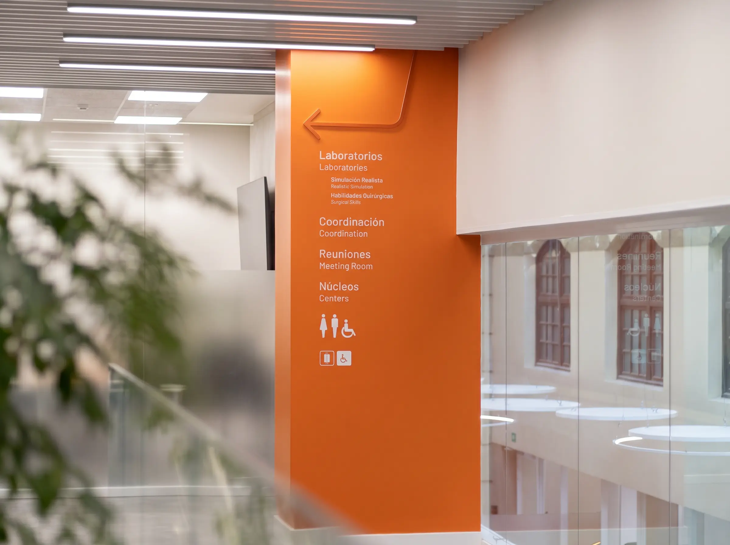 Sistema de wayfinding en clínica